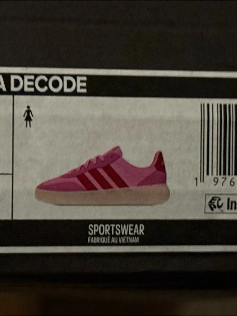 Barreda Decode adidas Pink Sneakers with Red Stripes